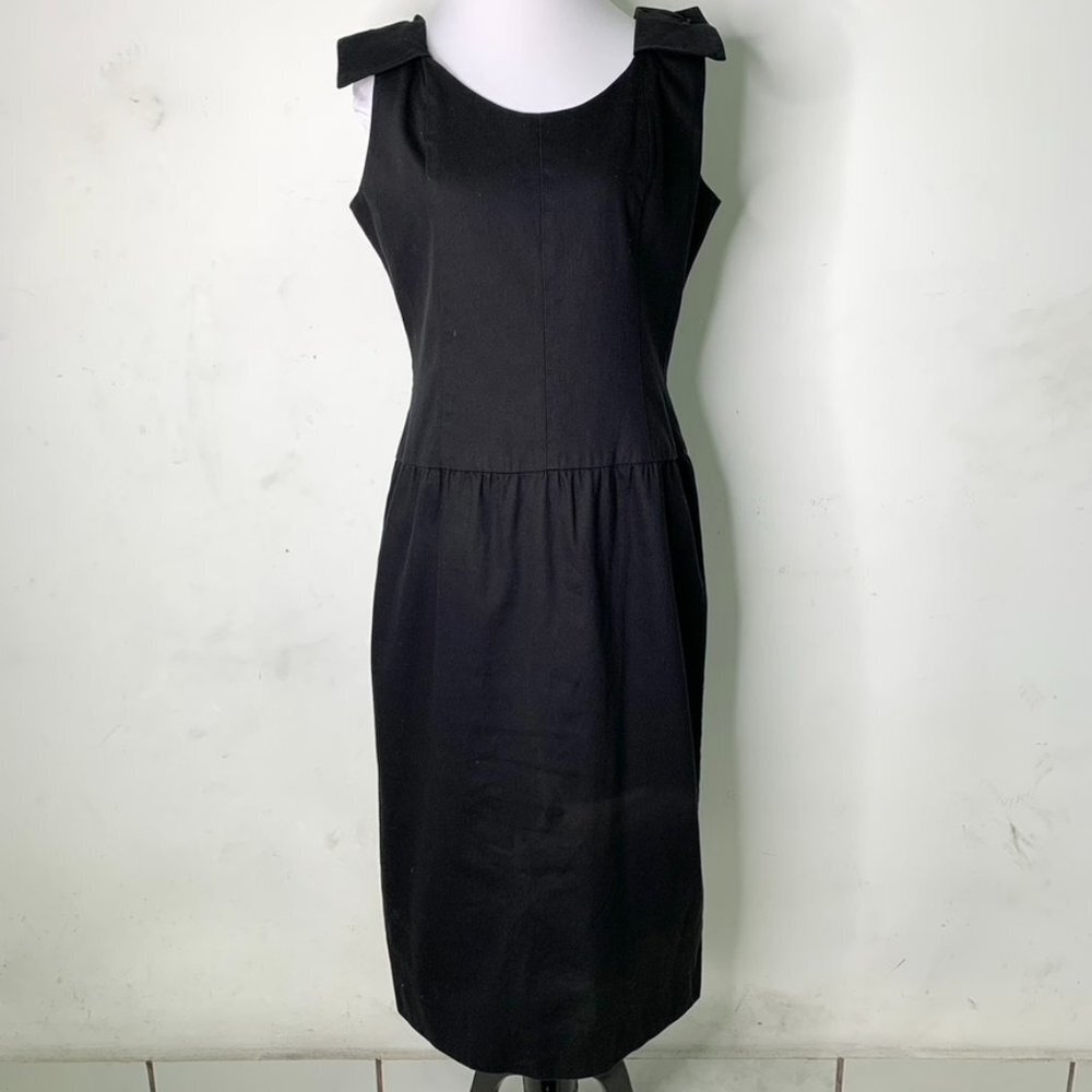Vintage Albert Nipon Black Executive Sheath Dress… - image 1